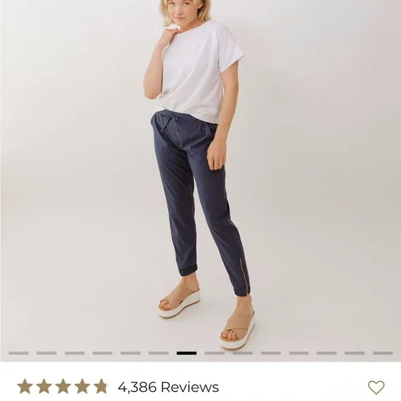 Albion Fit Navy/Denim Blue Jetsetters Joggers NWOT - Picture 6 of 9